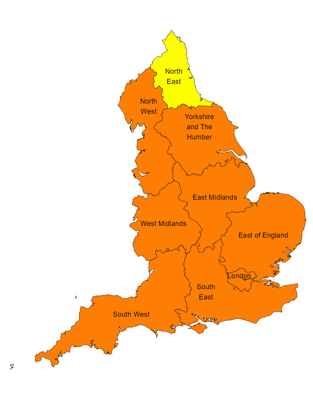 Heatwave map of England Sep 23