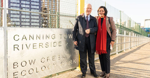 Mayor of Newham, Rokhsana Fiaz, has marked the opening of a new walkway that will increase access for pedestrians and cyclists travelling between Canning Town Riverside and the River Lea.