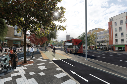 Artist’s impression of improvements on The Grove