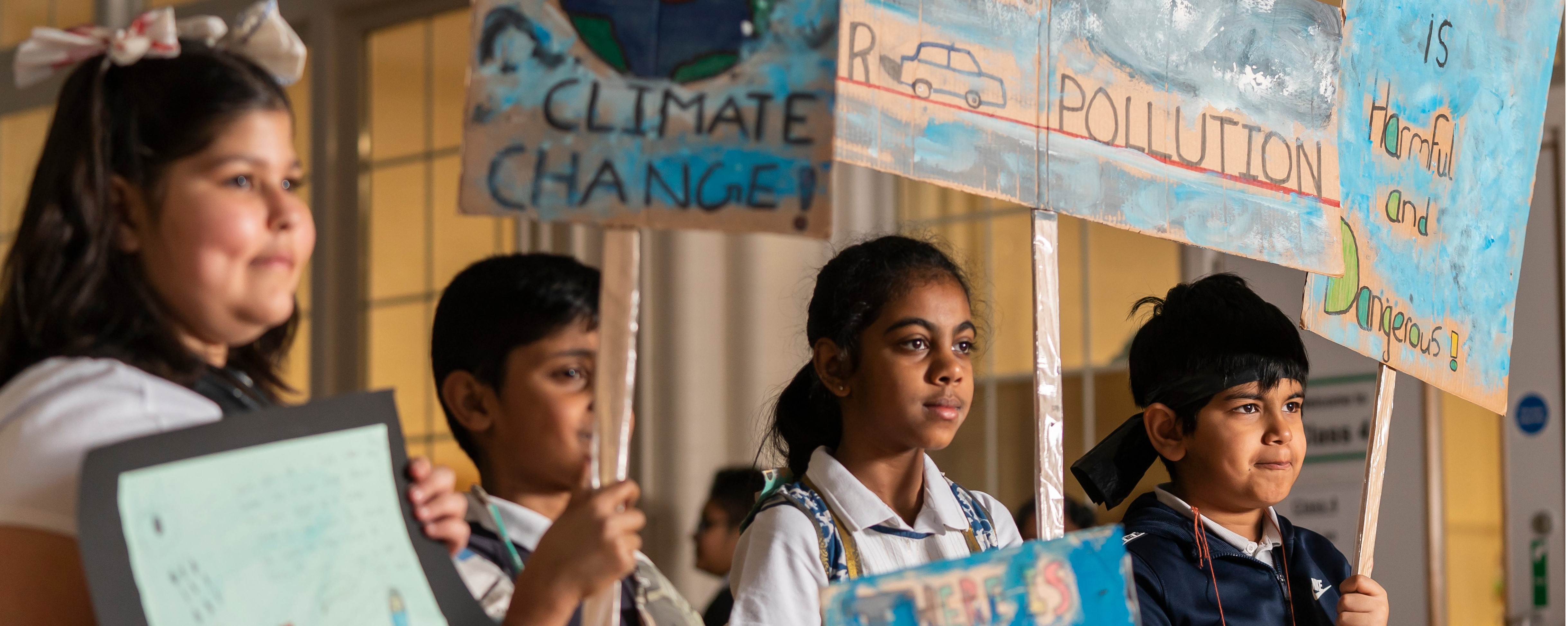 School children in Newham protest against climate change