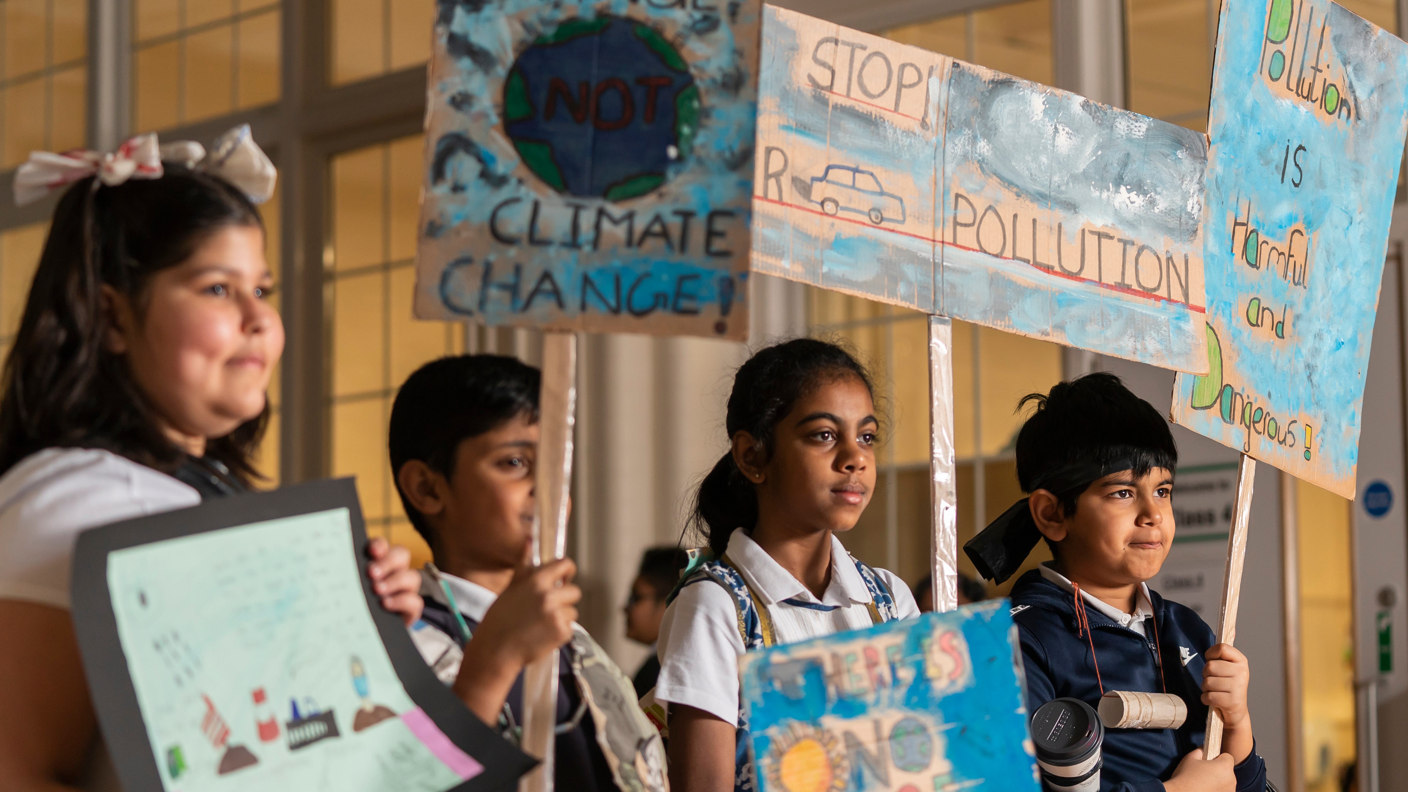 School children in Newham protest against climate change