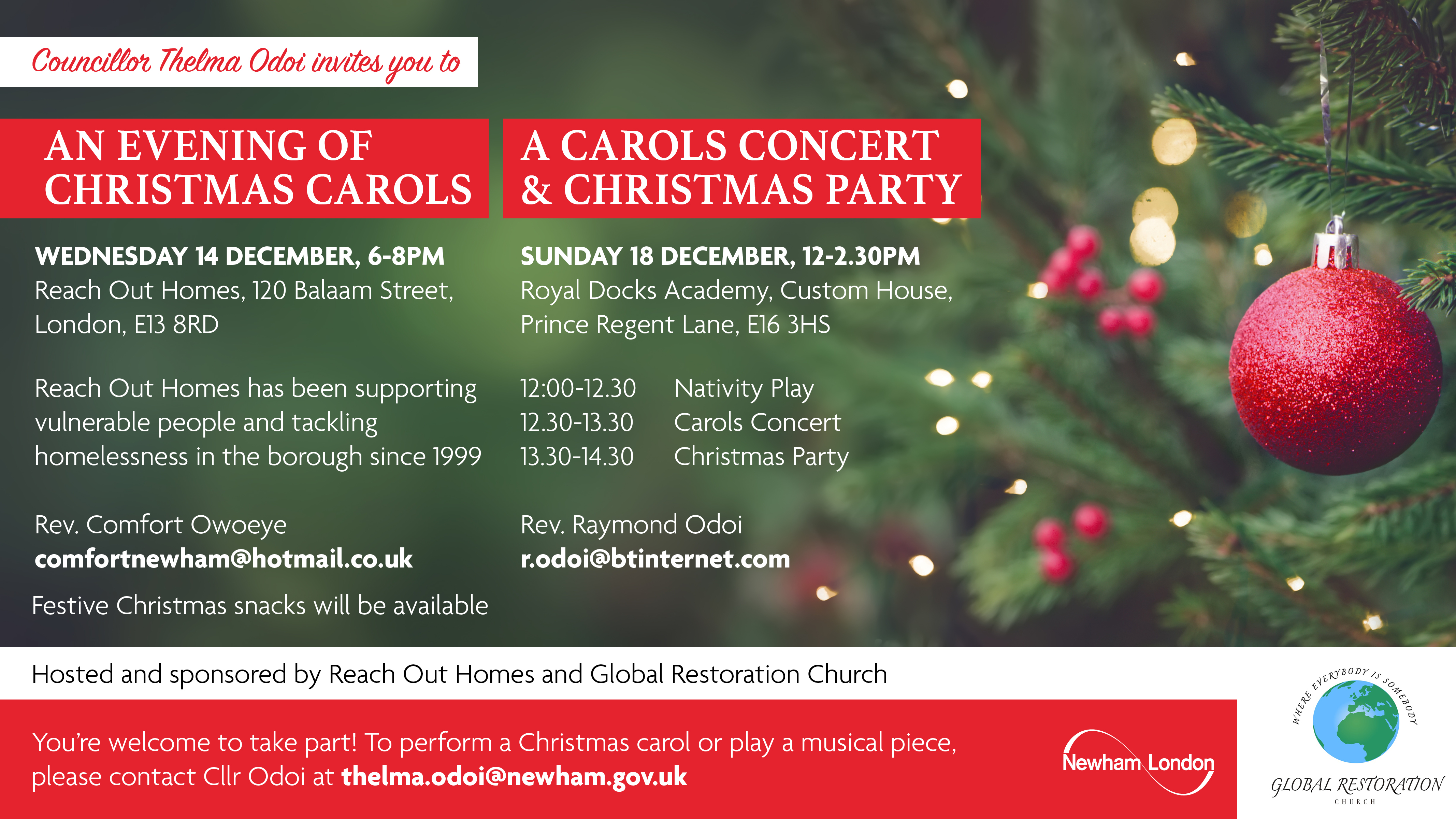 christmas invite church carols with cllr odoi