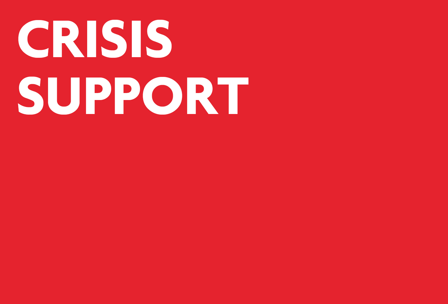 Crisis Support