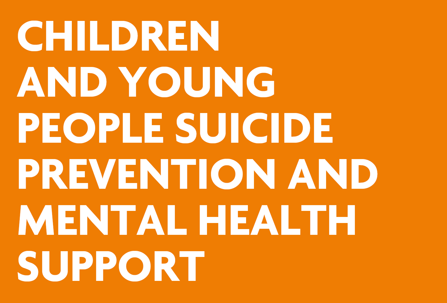 Children and Young People Suicide Prevention and Mental Health Support