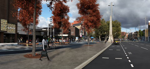 Artist’s impression of improvements on Broadway 