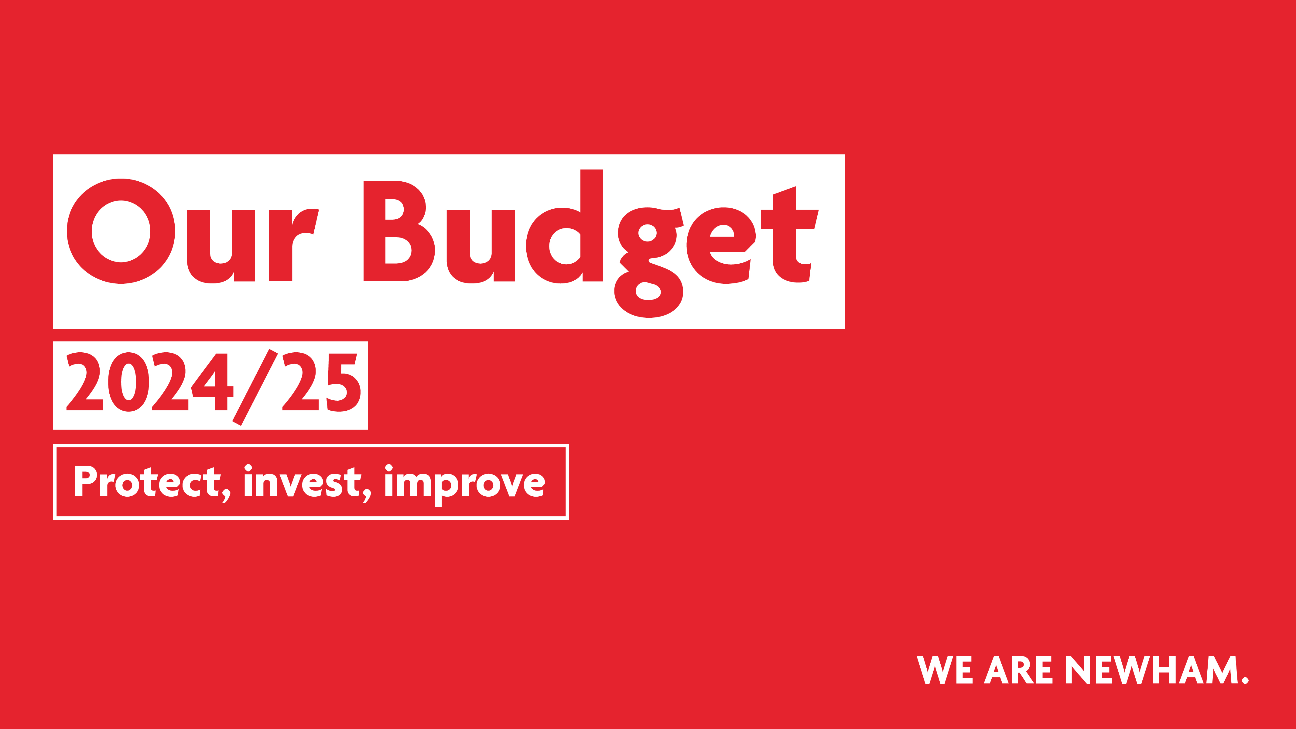 Our Budget 2024/25 graphic