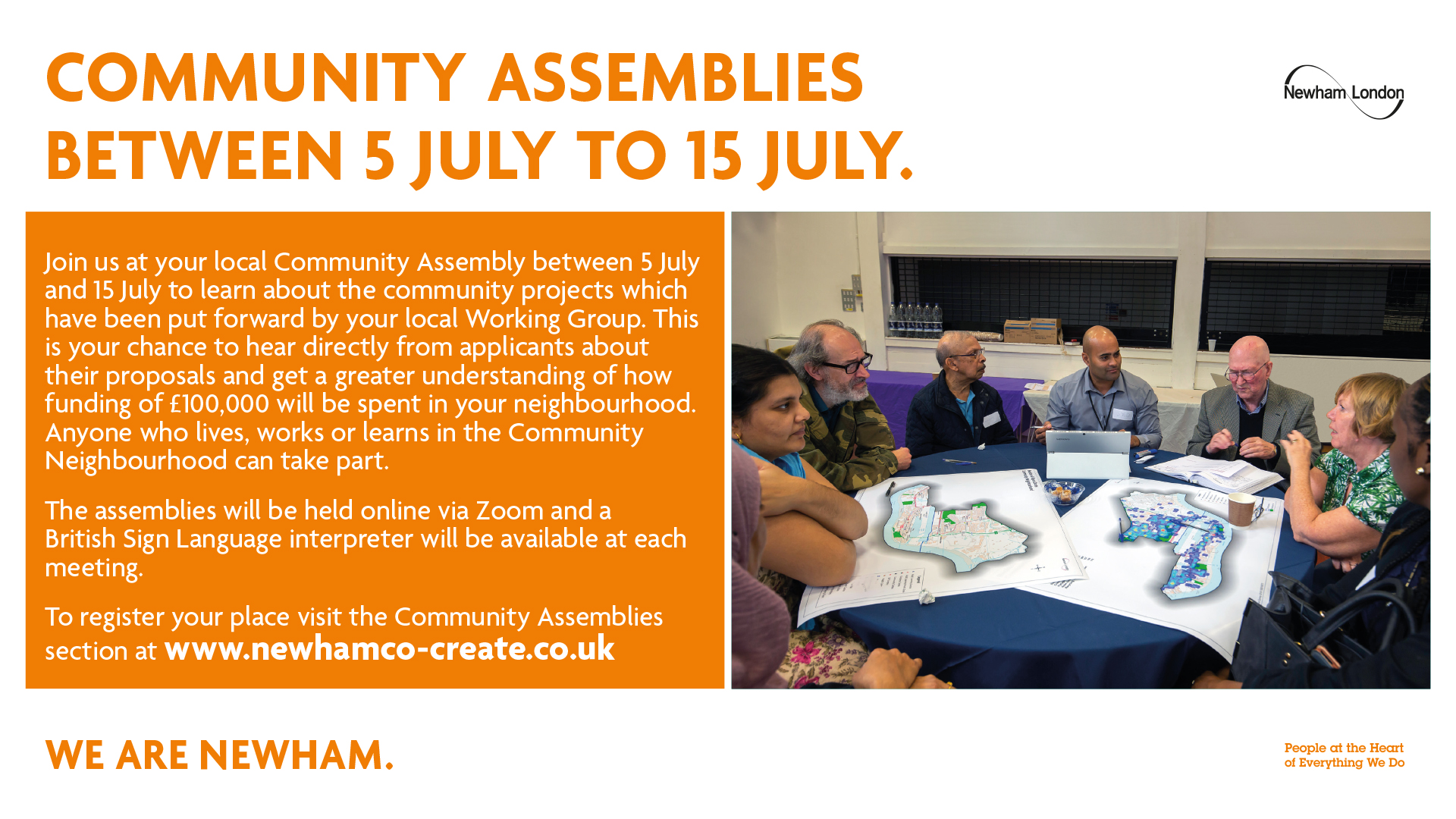 Community assemblies between 5 July to 15 July