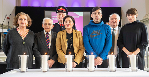 Mayor attended Newham Town Hall where six candles were lit.