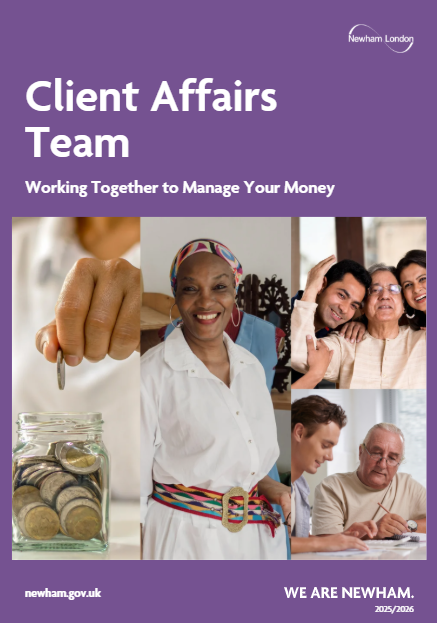 Picture of the front cover of the client affairs leaflet