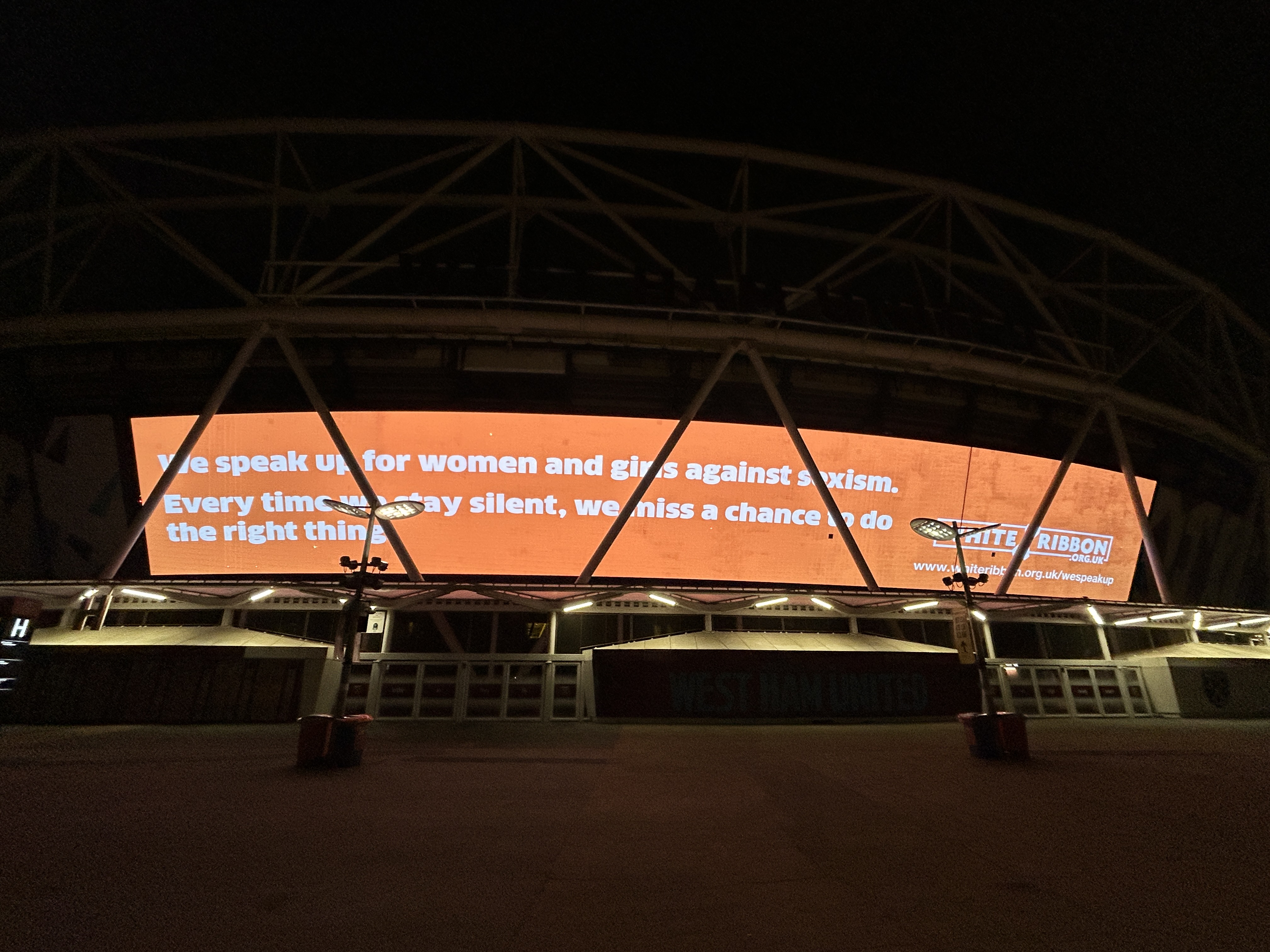 ExCel&nbsp;London and London Stadium light up orange in solidarityorange in solidarity