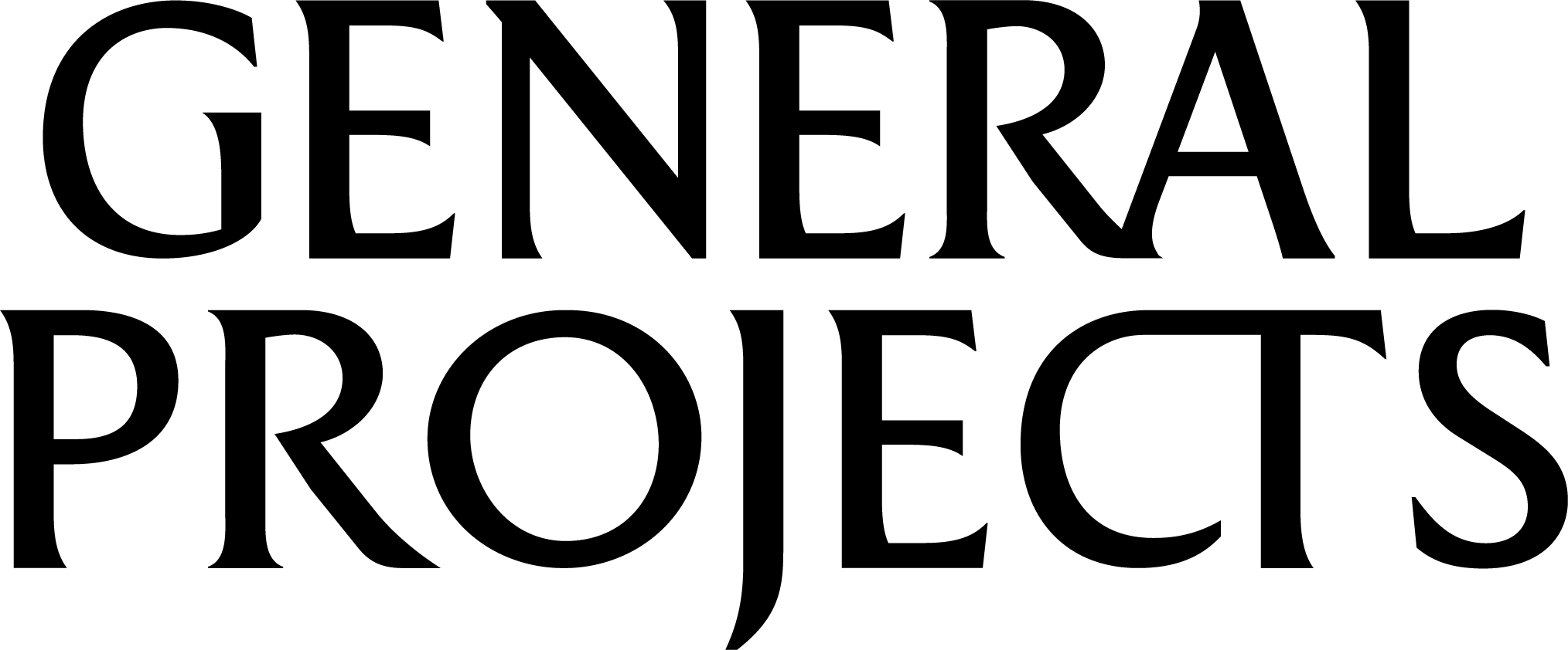 General projects wordmark stacked dark