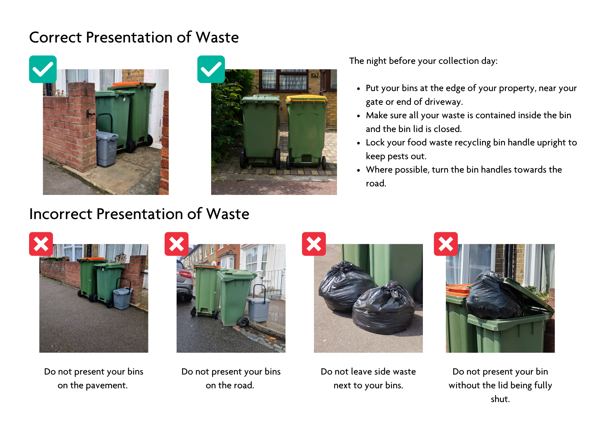 Guide on presenting your bins updated 2026
