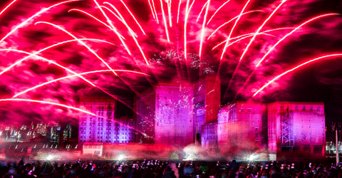 Fireworks display at Royal Docks