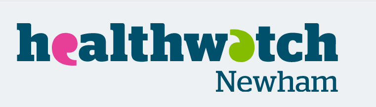 Text logo for Healthwatch Newham