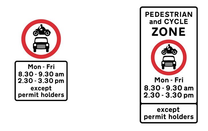 Healthy school streets signage