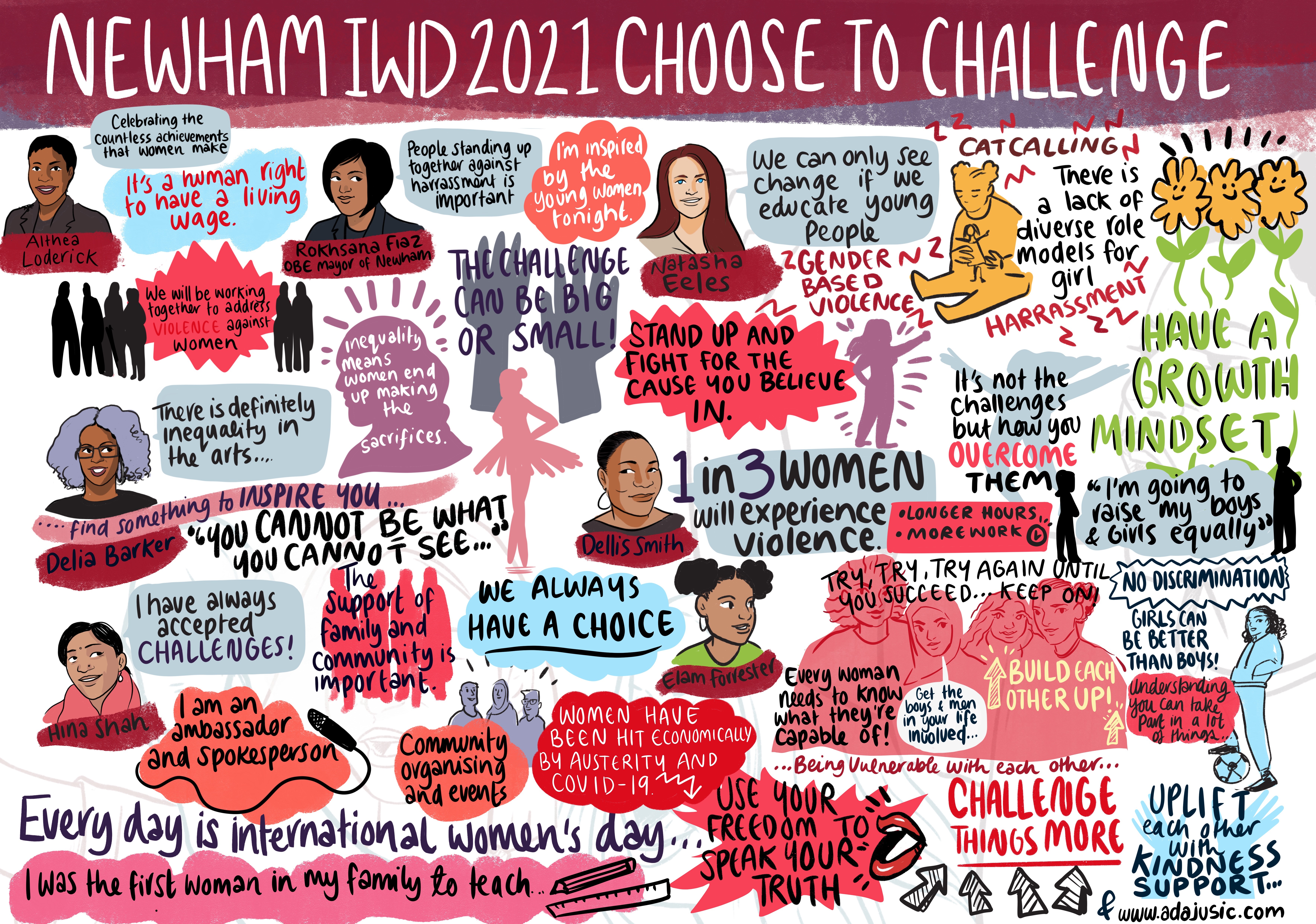Newham IWD 2021 Choose to challenge poster 