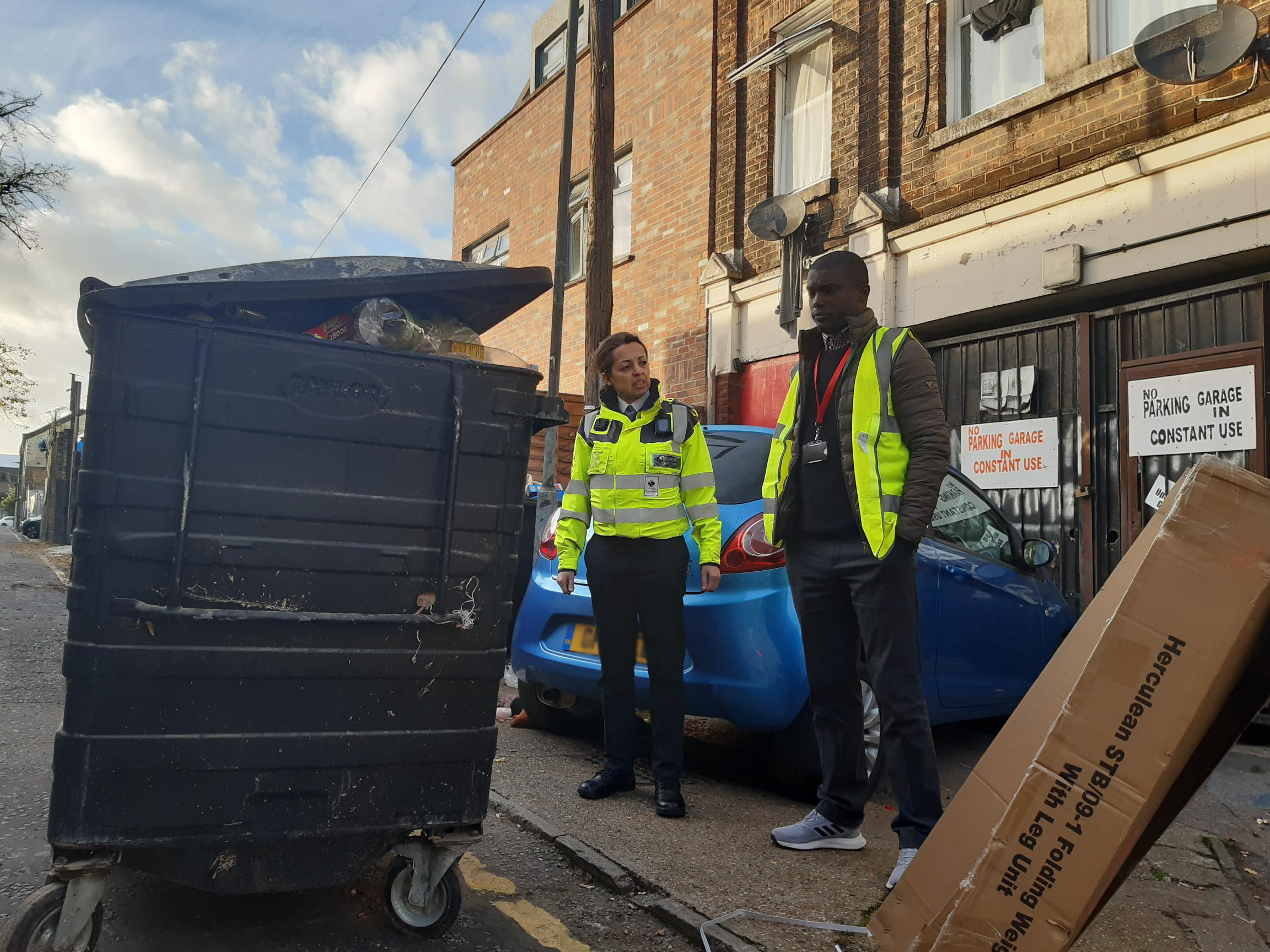 Newham Council Officer and Cabinet lead for Crime and Community Safety, Councillor James Beckles in Forest Gate