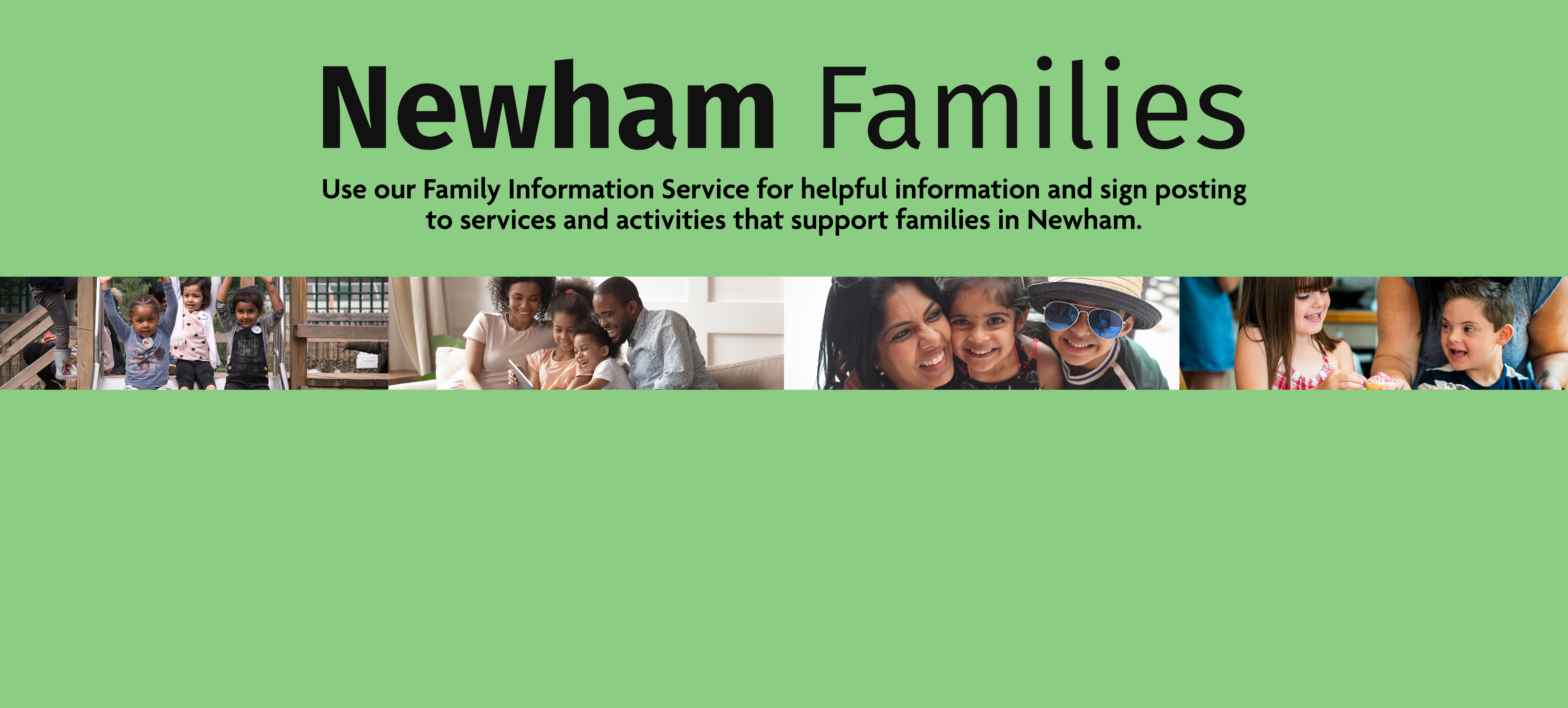 Newham families website banner2