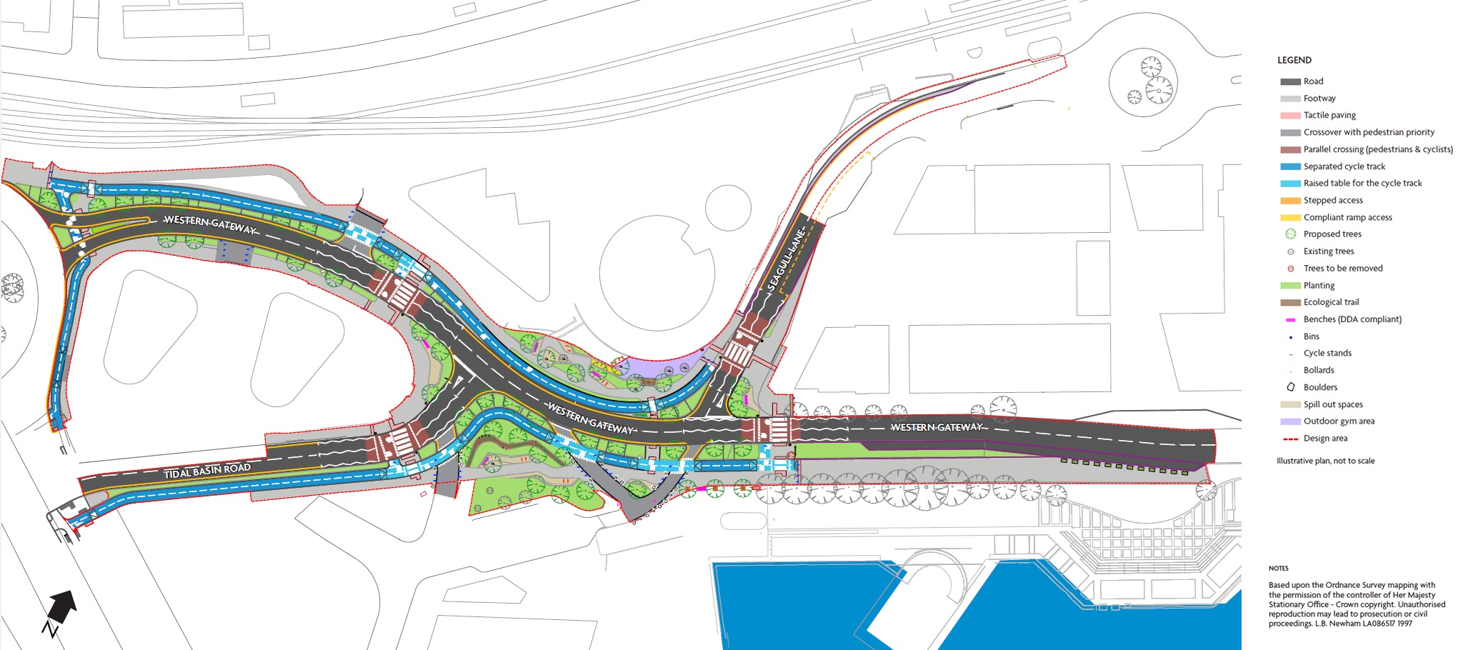 Royal Docks Corridor proposed layout
