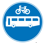Route for use by buses and pedal cycles only