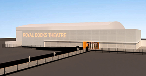 A drawing of what Royal Docks Theatre will look like.