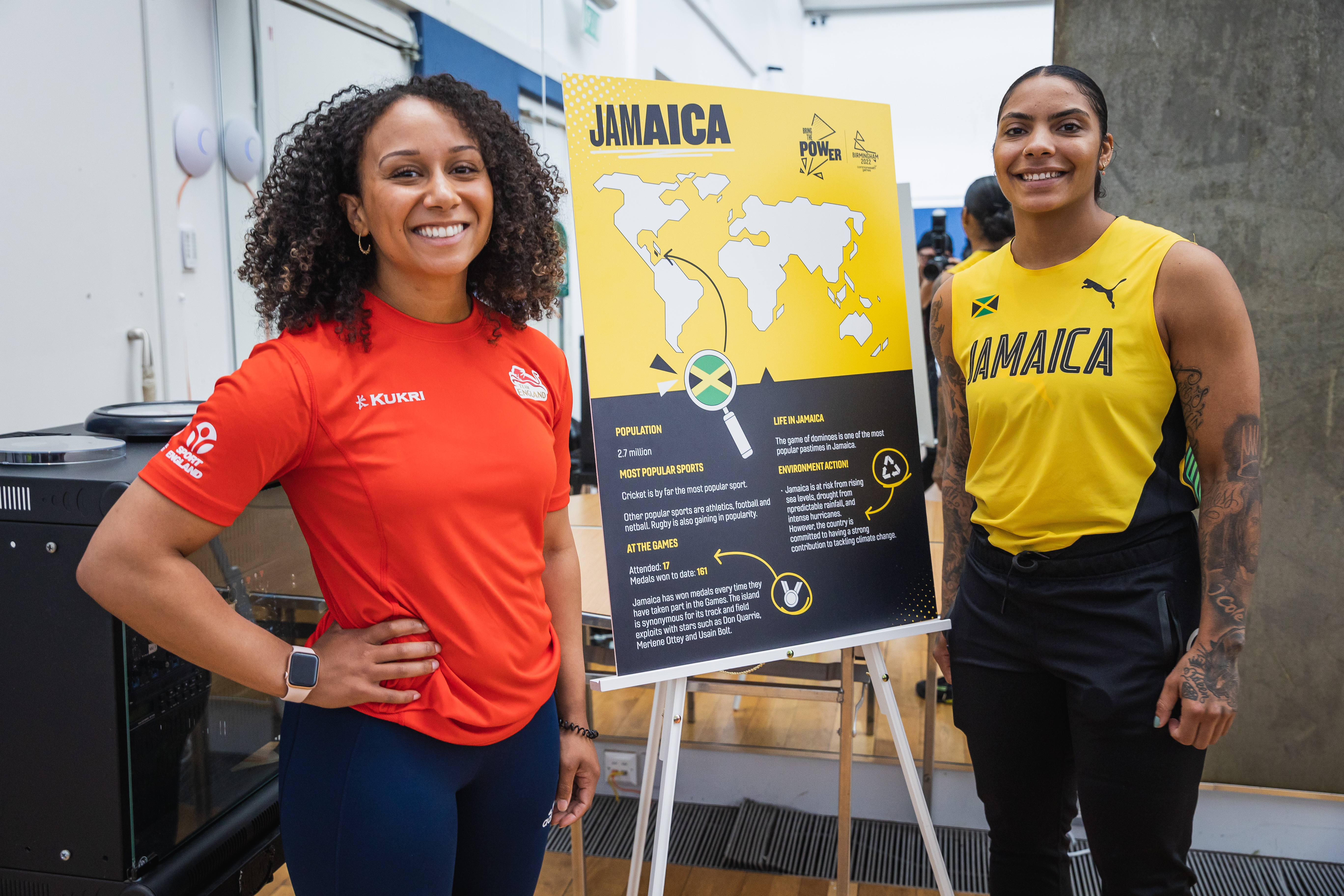 Team England weightlifter Zoe Smith, Team Jamaica weightlifter Chloe Whylie
