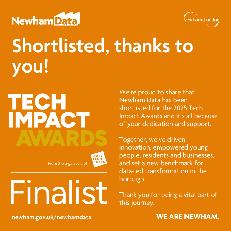Tech impact awards newham data