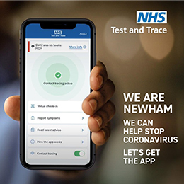 We are Newham. We can help stop Coronavirus. Let's get the app.