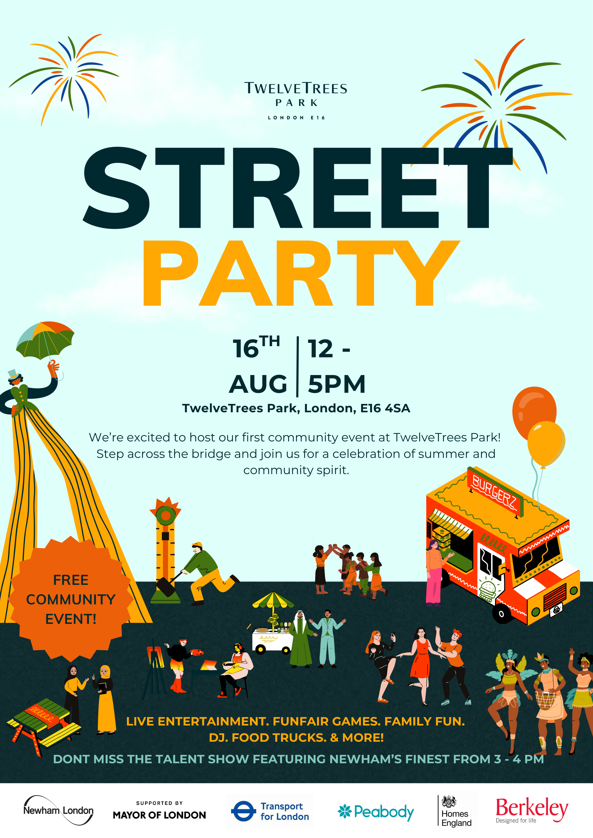 Twelvetrees park summer street party
