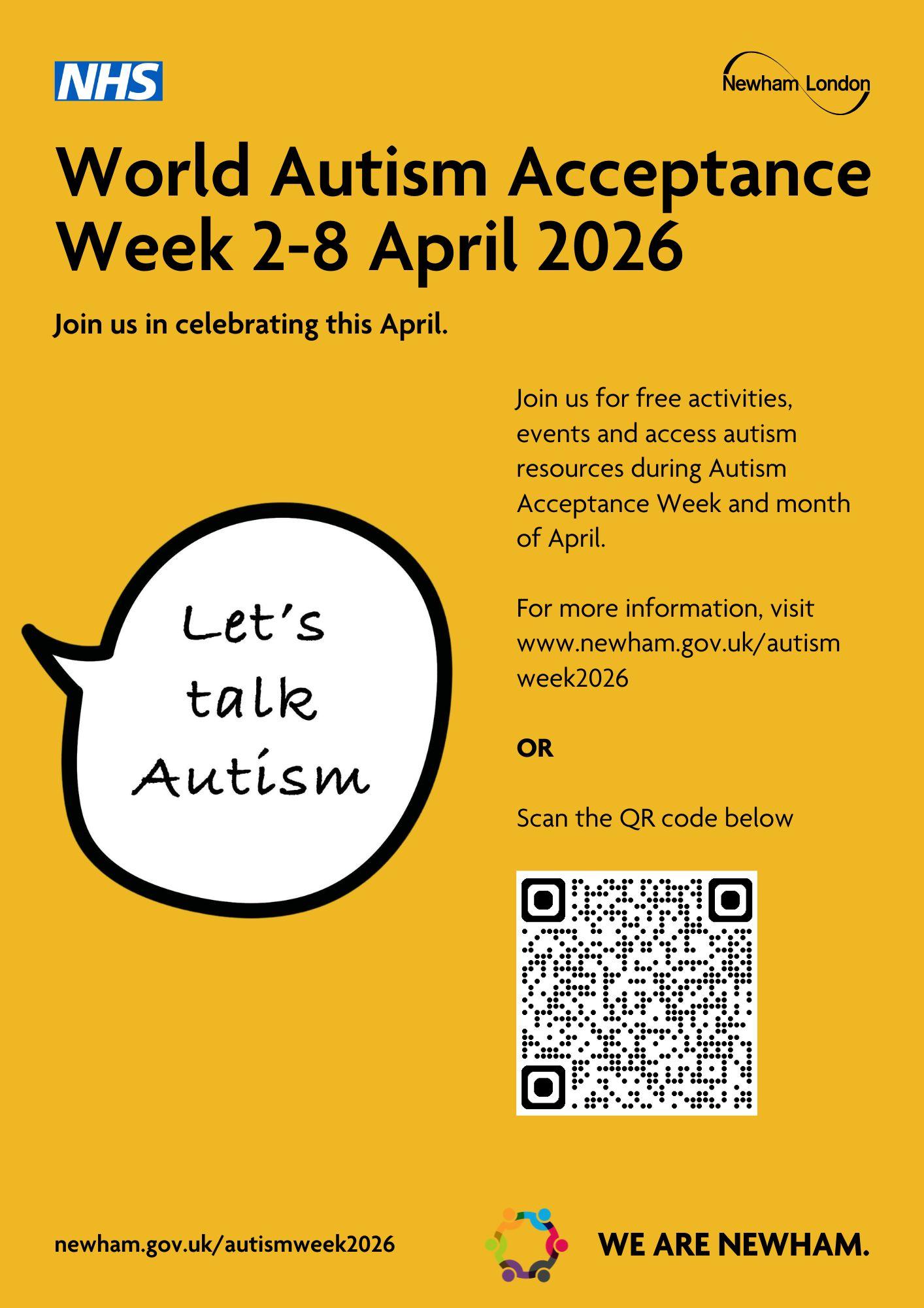 World Autism Acceptance Week 2026 poster