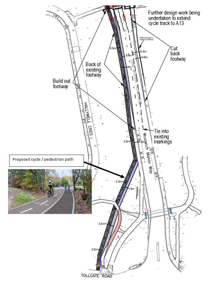 Woolwich manor way map oct 2025
