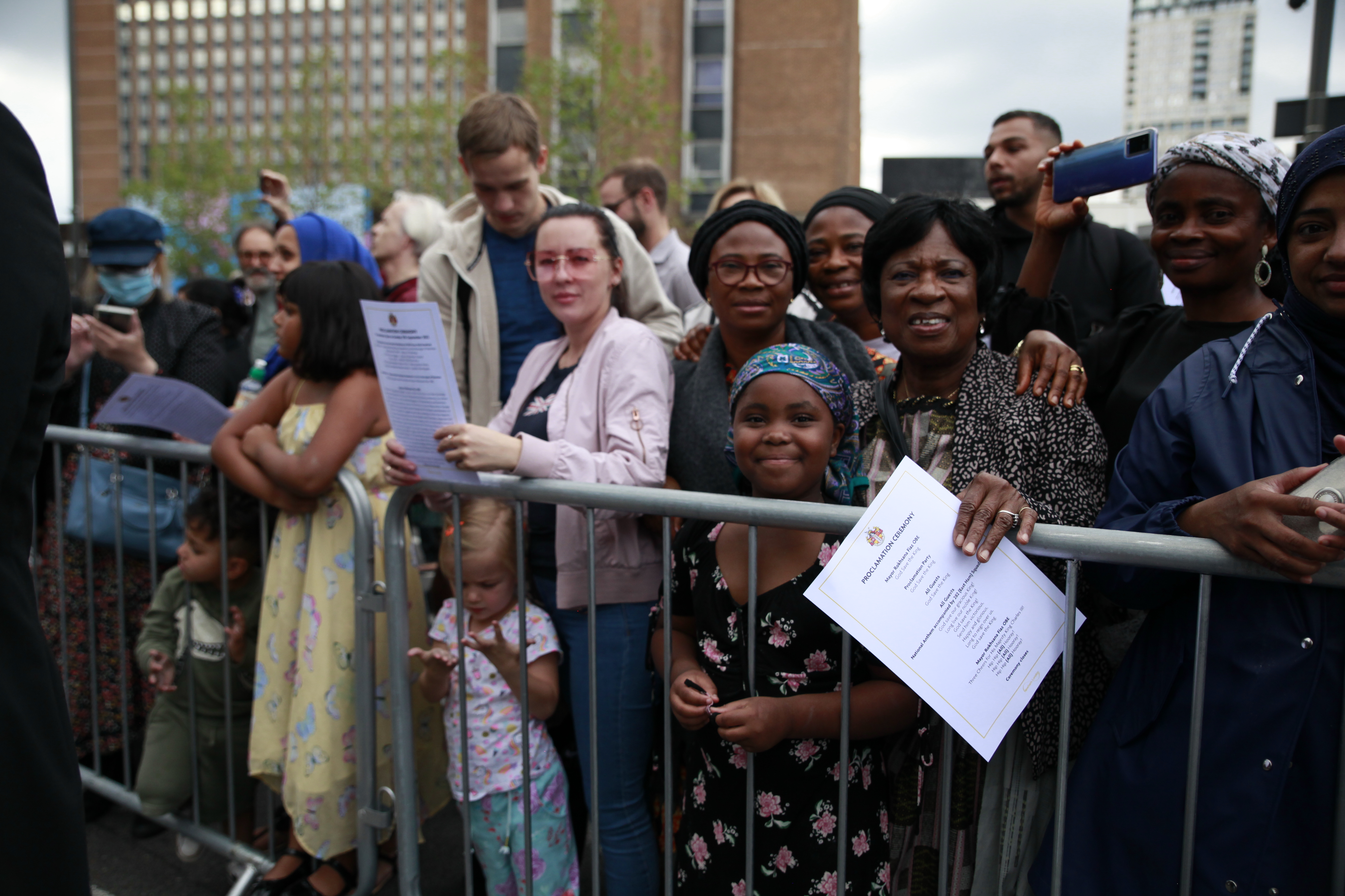 The crowd at the proclamation event