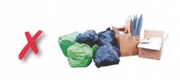 An image showing how not to present your commercial waste