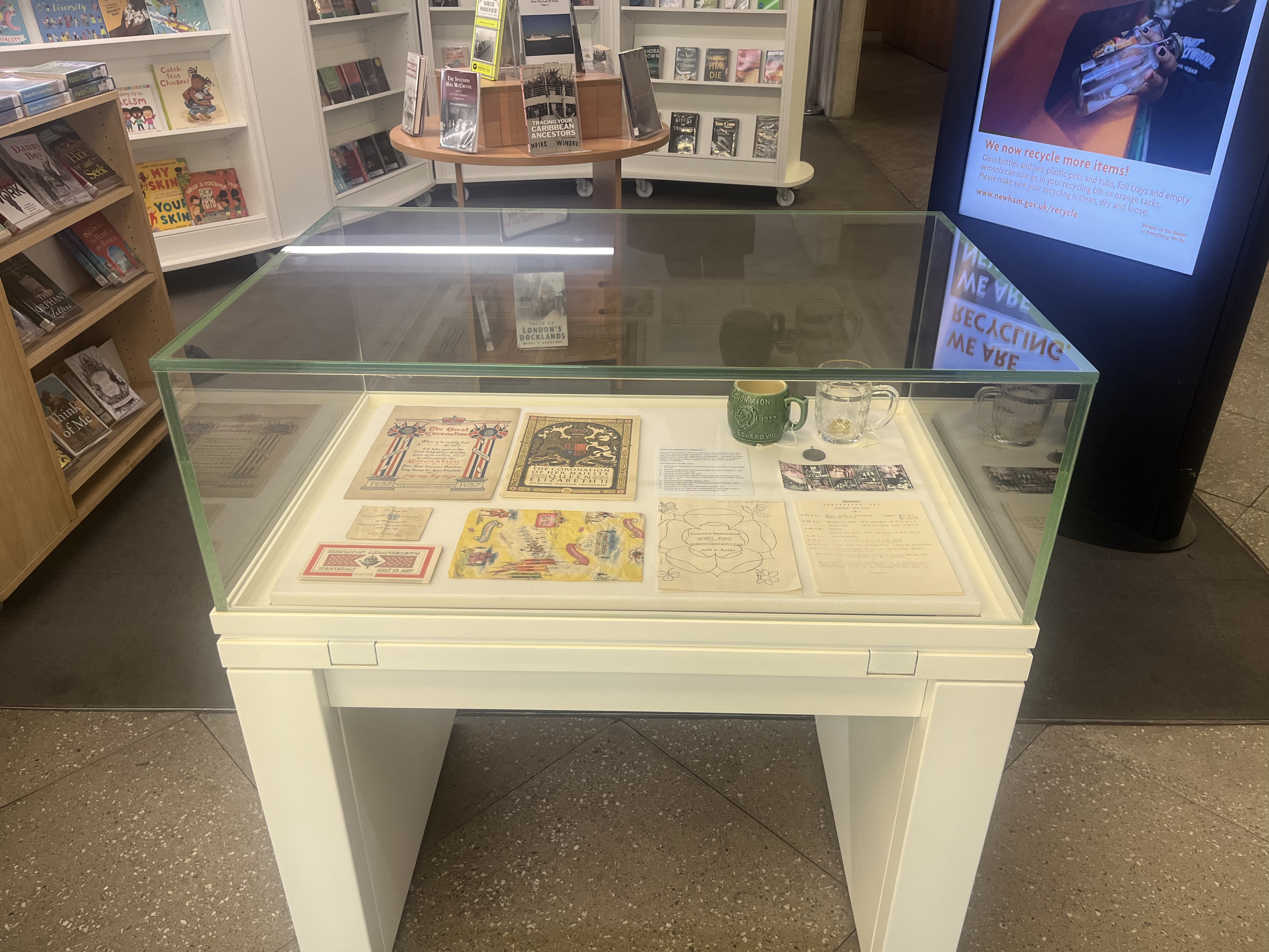 Coronation display at east ham town hall