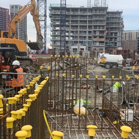 An image of Brunel Street construction work