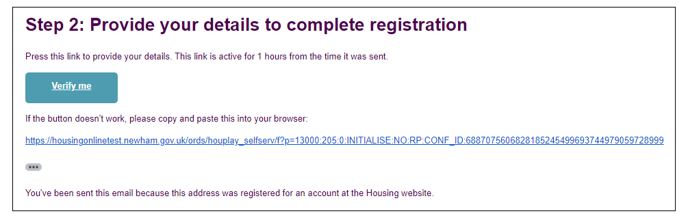 step 2 provide your details to complete registration